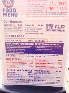 Menu August 2015 - Correct at time of publishing